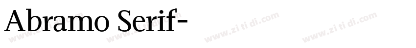 Abramo Serif字体转换